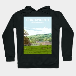 Chatsworth Derbyshire Peak District. Travel location poster Hoodie